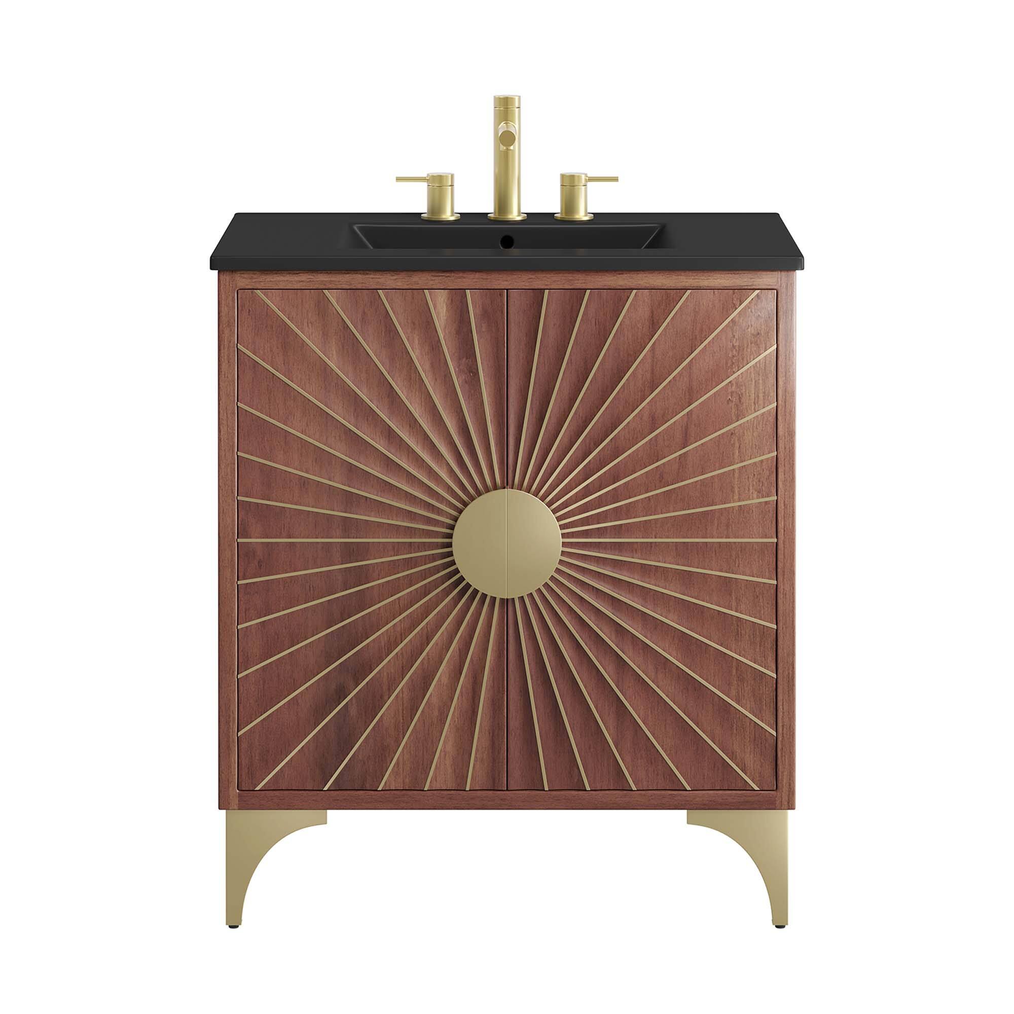 Alt View 4. Modway - Daylight Bathroom Vanity Basin Included by Modway - Black Walnut.