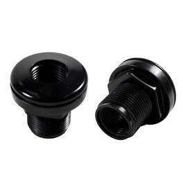 HQRP - 2-Pack 1/2 in ABS Bulkhead Fitting - Double Threaded Water Tank Connector for Rain Barrels, Aquariums