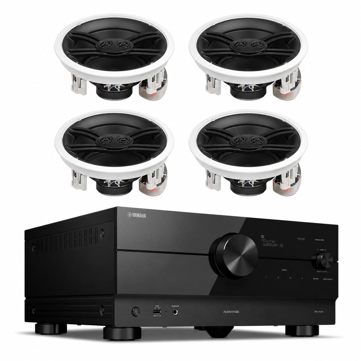 A 3 YAMAHA i Buray SURROUND: P - -. - i C AENTAGE AA8