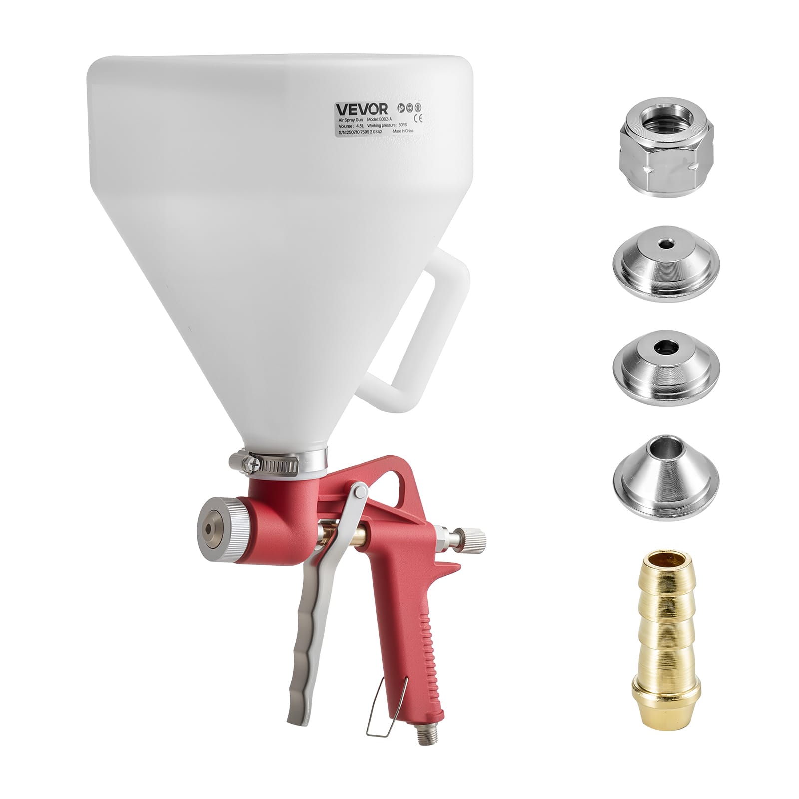 VEVOR - Air Texture Spray Gun, 1.45 Gallon Air Hopper Spray Gun, Professional Drywall Texture Painting Sprayer with 3 Nozzles - Stainless Steel price history on PriceWatchPro