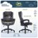 Alt View Zoom 11. Serta - Garret Bonded Leather Executive Office Chair with Premium Cushioning - Space Gray.