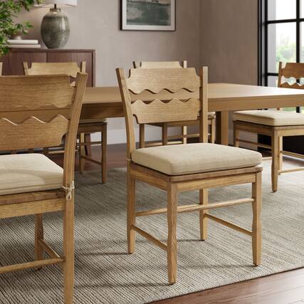 Front. Modway - Jax Fabric Dining Chair Seat Cushion by Modway - Linen.