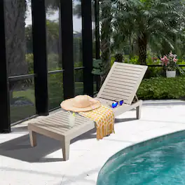 Costway - Patio Lounge Chair Chaise Recliner Weather Resistant Adjustable - Brown
