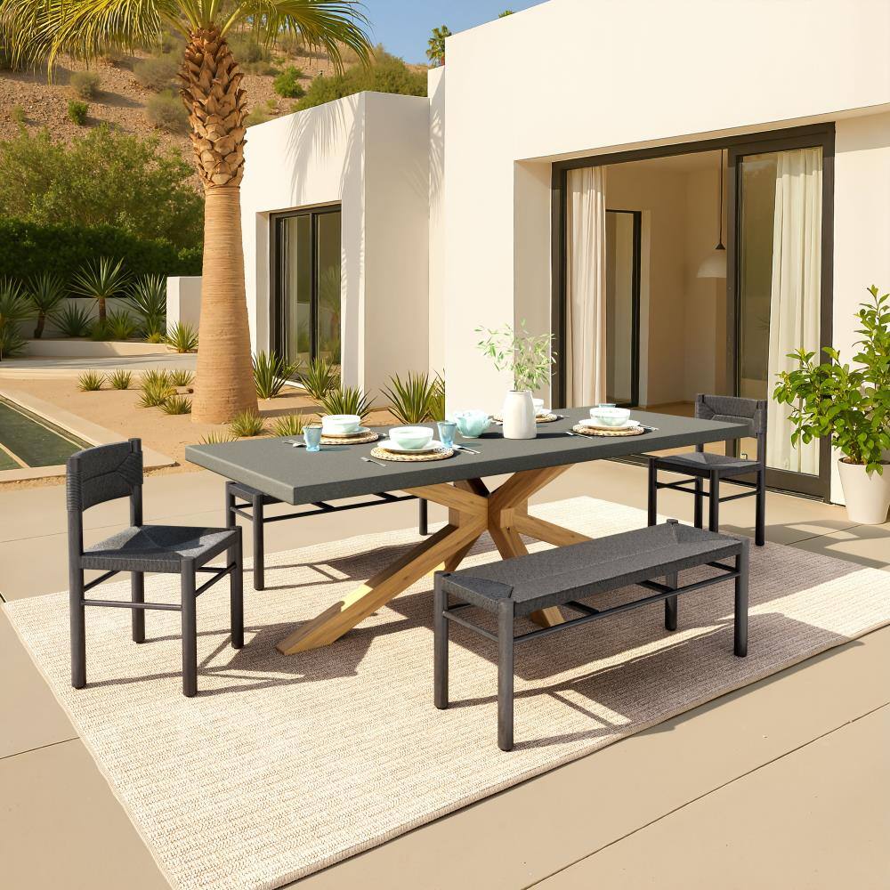 Angle. Hivvago - Iska Bench Black - Black.