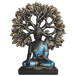 FC Design - 9.75"H Buddha under Bodhi Tree Figurine Statue Desk Tabletop Home Decor Gift - Multi-Color