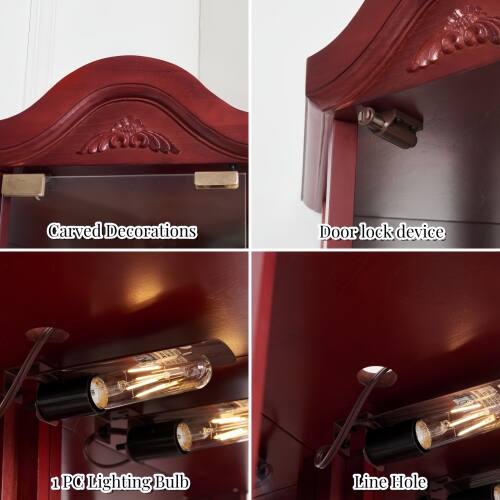 Carved Decorations  
Door lock device  
1 PC Lighting Bulb  
Line Hole