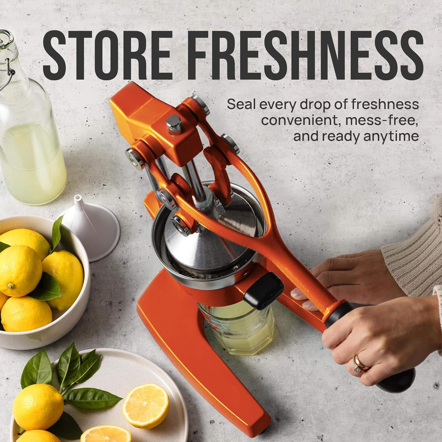 Zulay Kitchen Cast Iron Manual Citrus Press & Squeezer Juicer