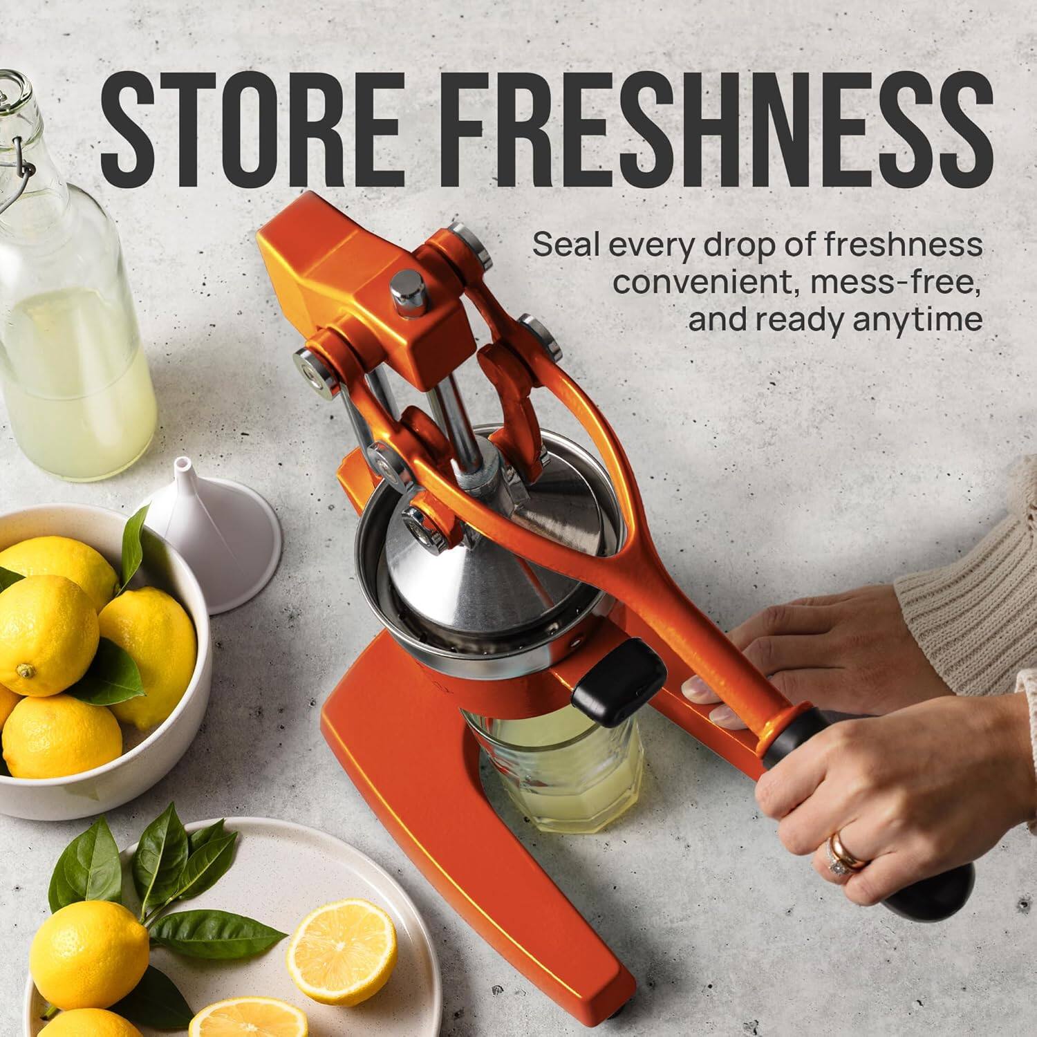 Zulay Kitchen Cast-Iron Manual Citrus Press Squeezer Juicer Orange