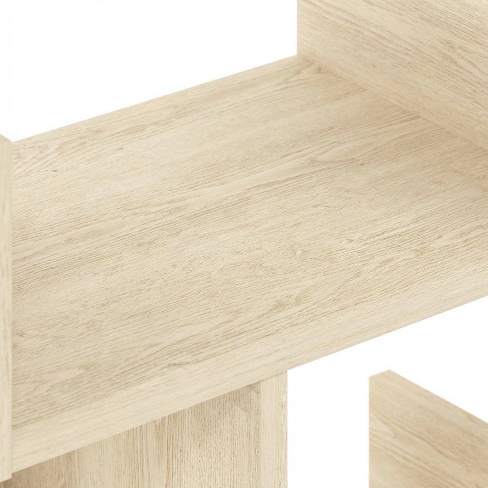 Alt View 1. FurniFact - Wooden Desktop Bookshelf Storage Organizer - Bauhaus Oak.