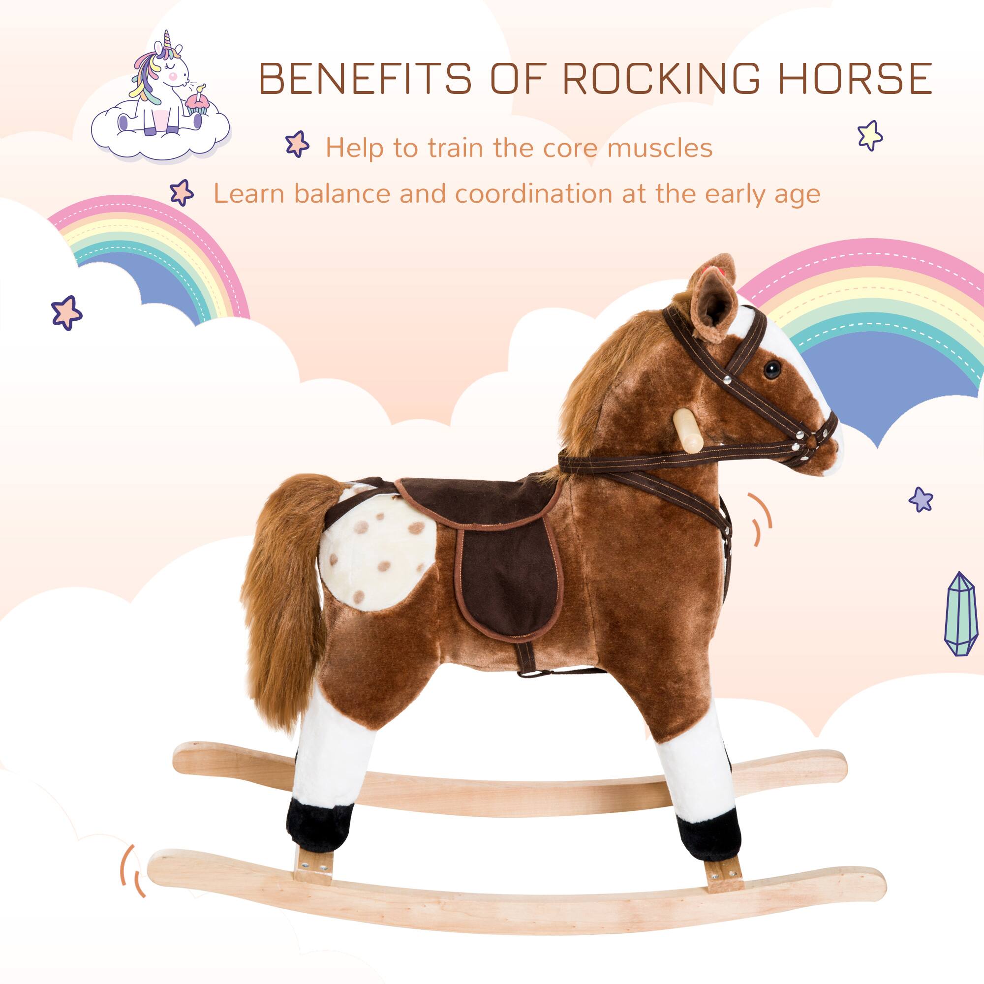 BENEFITS OF ROCKING HORSE

- Help to train the core muscles
- Learn balance and coordination at the early age