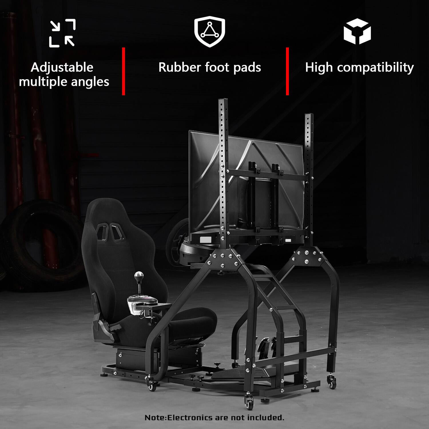 7 LR
Adjustable multiple angles
Rubber foot pads
High compatibility
Note: Electronics are not included.