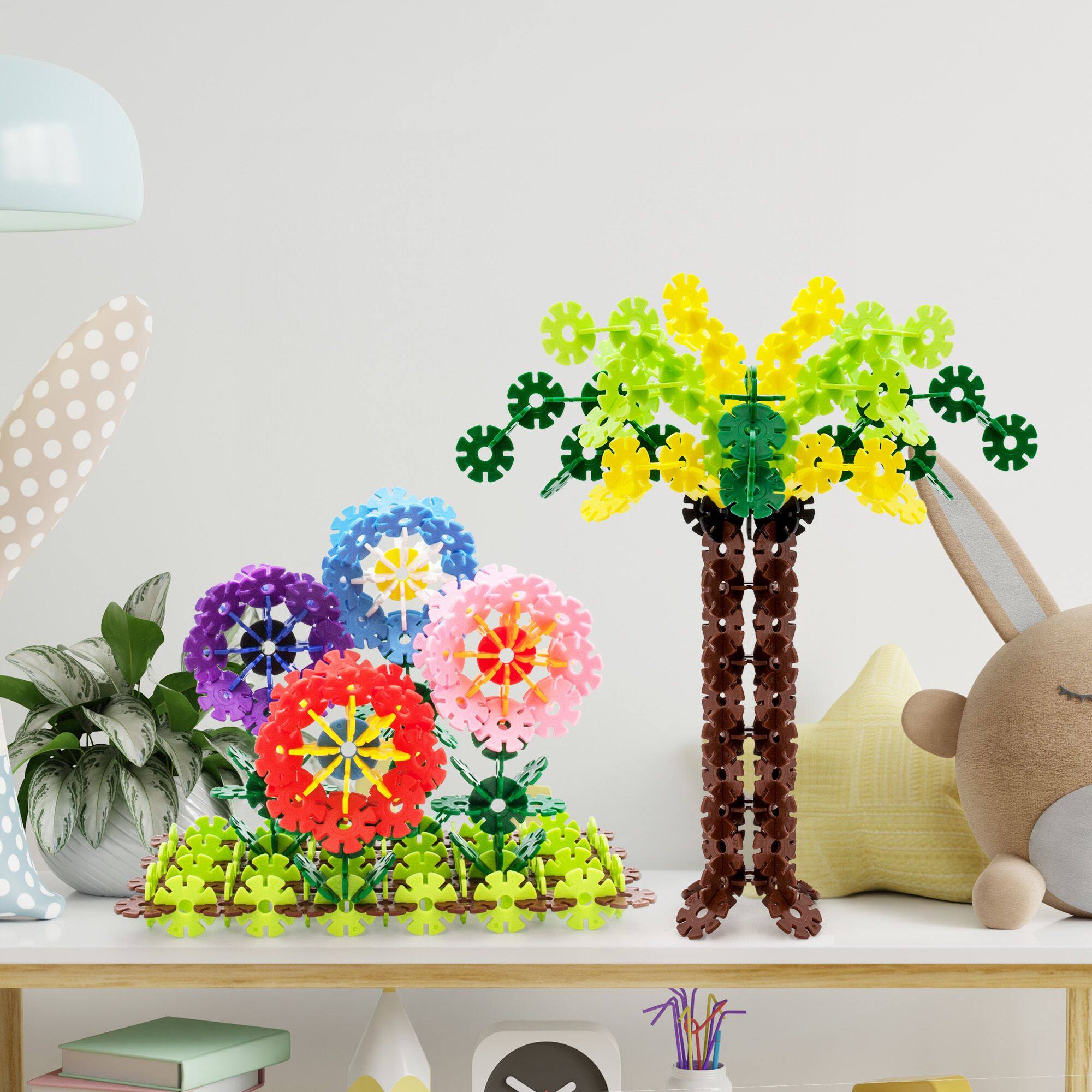 Alt View 2. PicassoTiles - PicassoTiles 300pc Building Chips Interlocking Disc Construction Blocks.