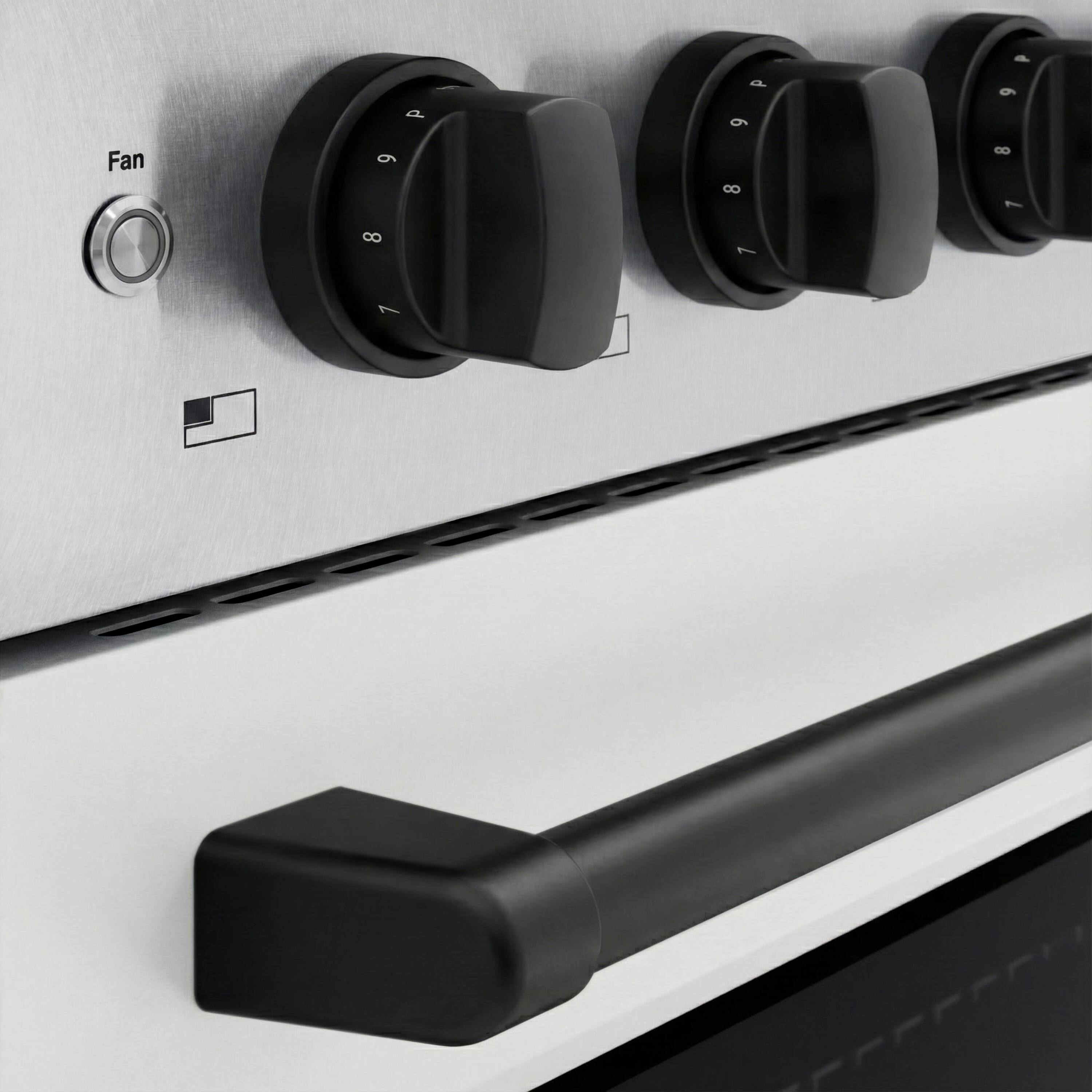 Alt View 5. ZLINE - Autograph 24 in. 3.2 cu. ft. Paramount Freestanding Induction Range in Satin Steel with Black Accents & White Door - White Matte.