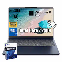 Lenovo - IdeaPad Slim 5 16" WUXGA Touch - Intel Core 7 240H - 16GB RAM - 1TB SSD - Backlit KB - Windows 11 Pro - Cosmic Blue
