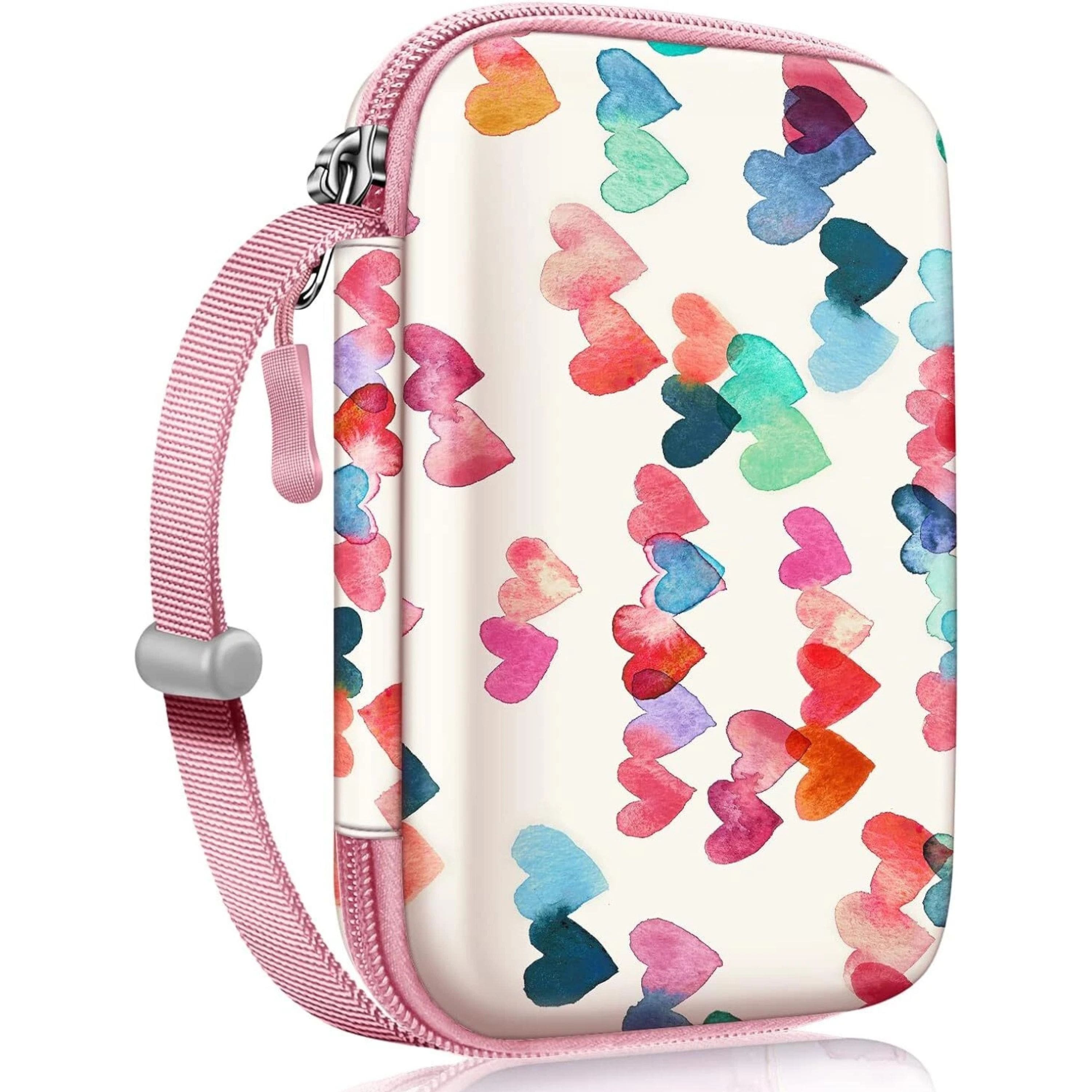 Kitcheniva - Hard Shell Case for Fujifilm Instax Mini Link Printer Durable Storage Bag Raining Hearts - Raining Hearts