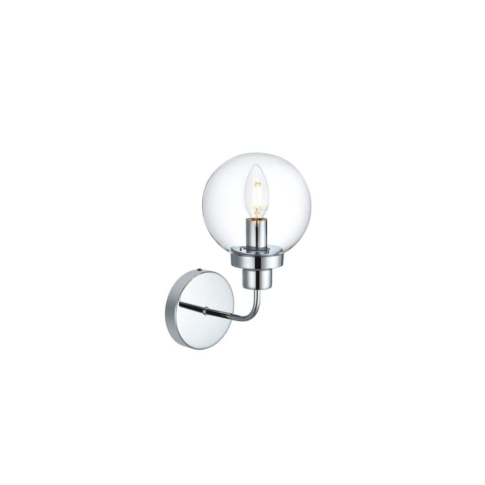 Living District - Hanson 6 inch Wall Sconce in Chrome - Chrome And Clear price history on PriceWatchPro