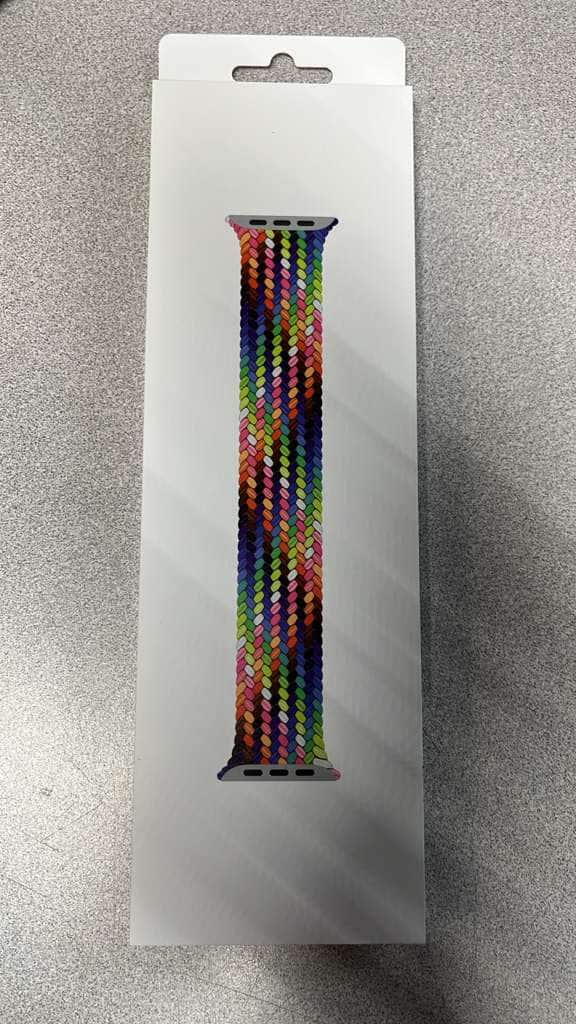 Apple - Watch Band BRAIDED SOLO LOOP 45MM WATCH BAND PRIDEEDITION MX433AM/A SZ 7 - multicolor