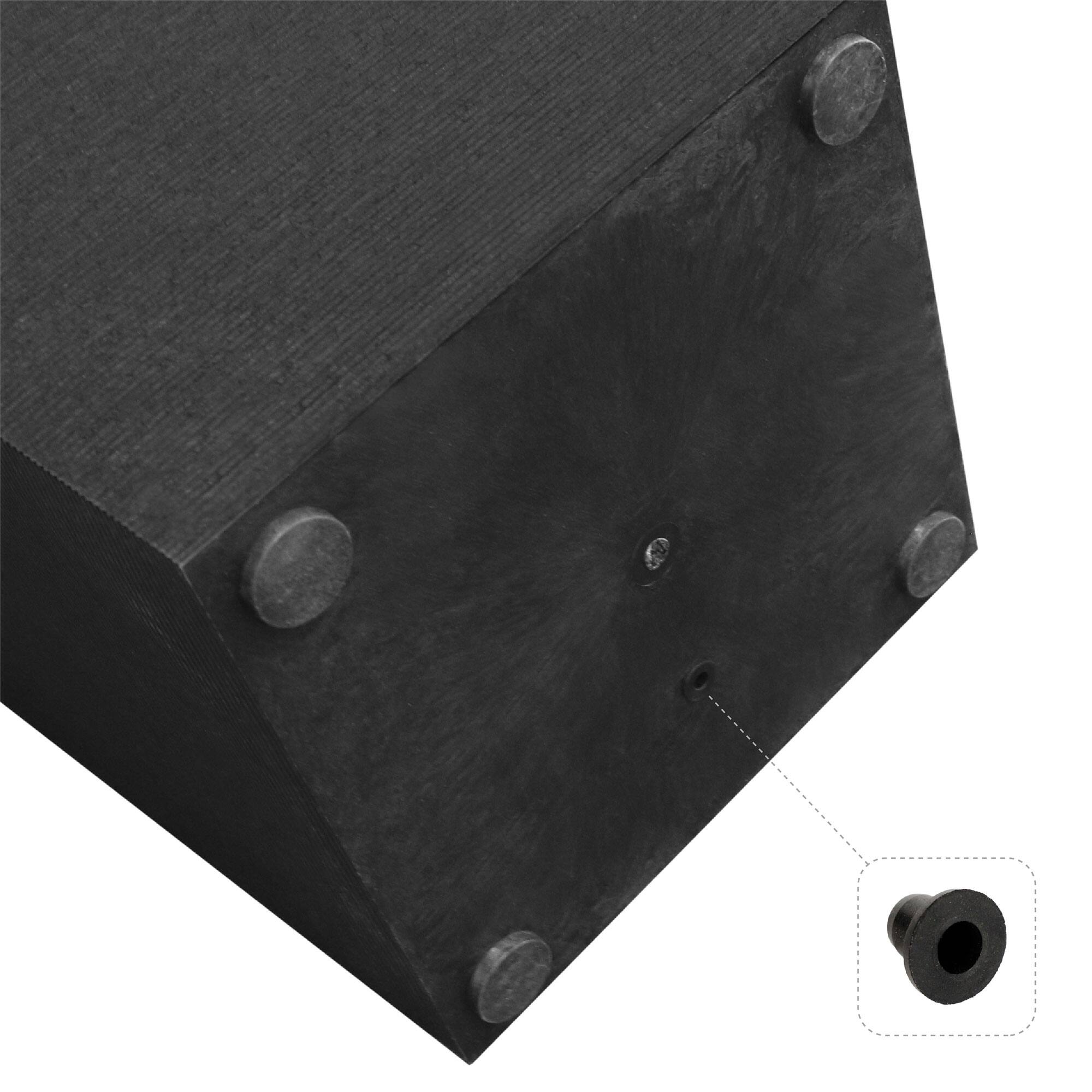 Alt View 8. Tierra Verde - Tierra Verde Citadel Horizon Self Watering Square Planter, 13.5"W x 14"H, Black - Black.