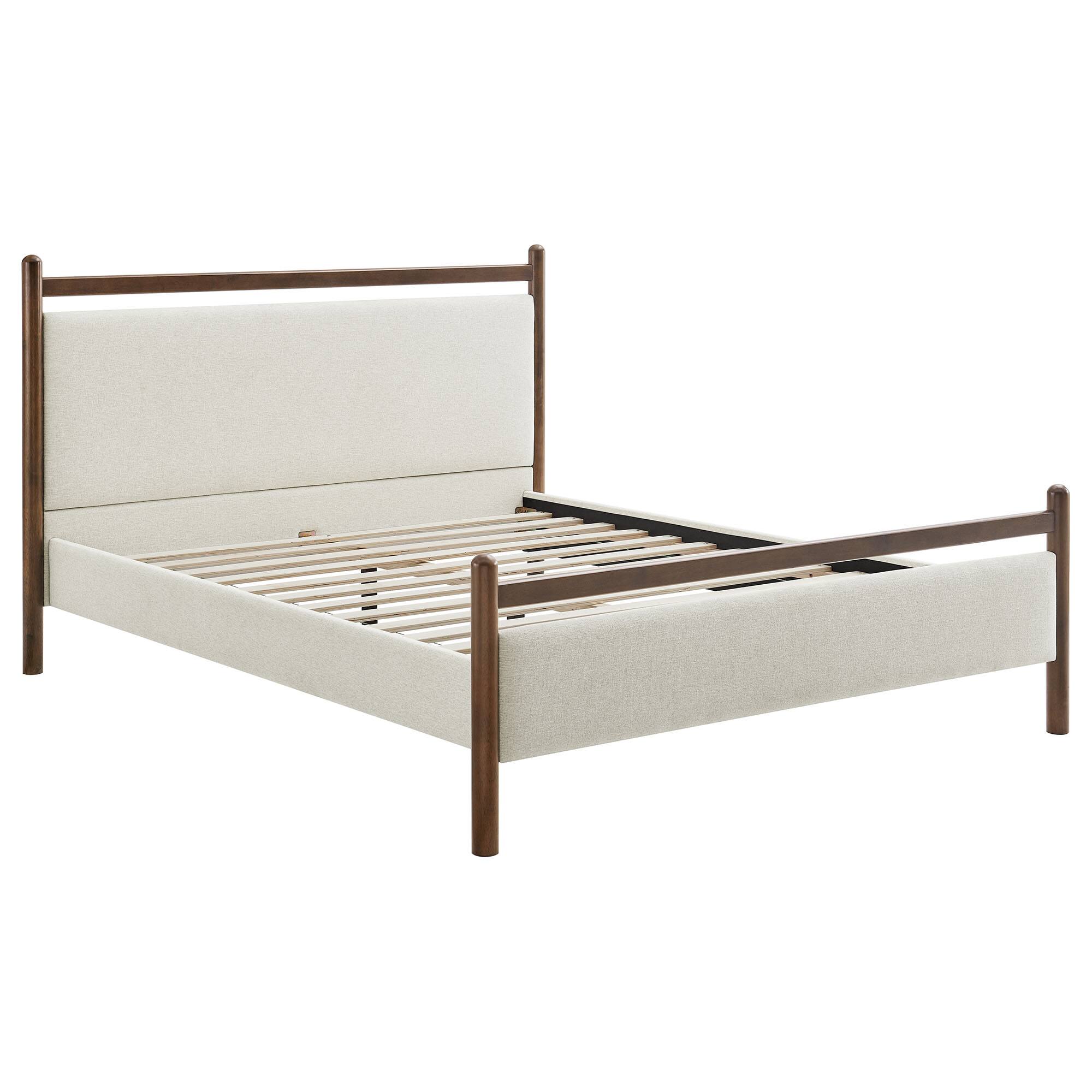 Angle. Modway - Ginny Platform Bed Frame by Modway - Wenge Heathered Ivory.