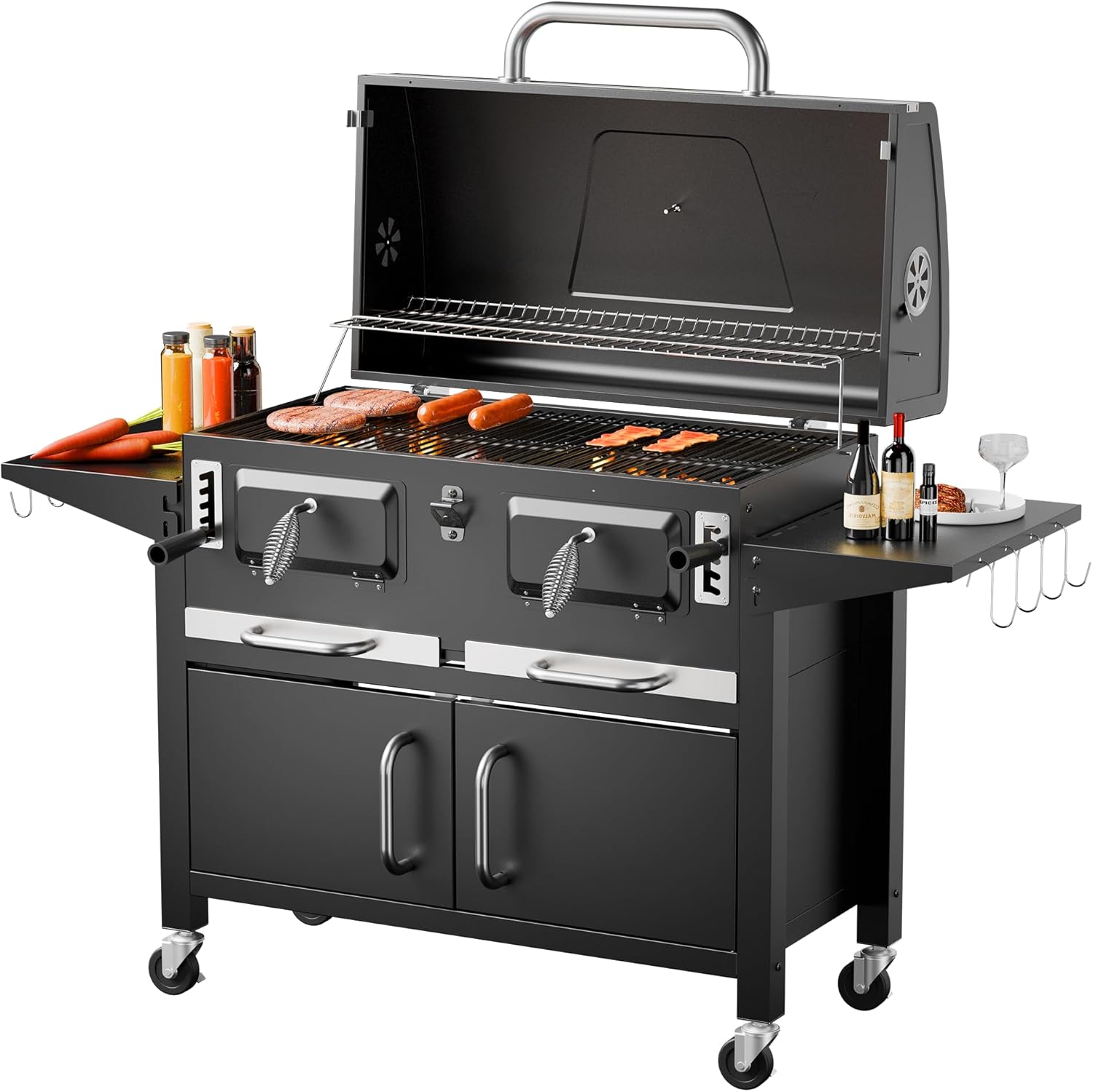 Circus Cirle - Charcoal BBQ Grill with 794 SQ.IN Cooking Area, Outdoor Barbecue Grill