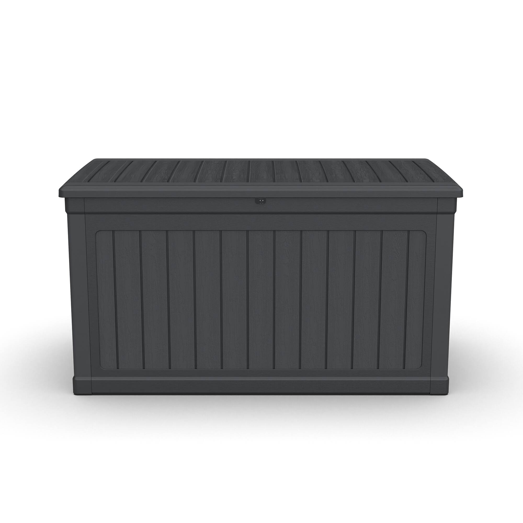 Alt View 2. HOMLUX - Large Outdoor Storage Deck Box for Patio Furniture and Sports/Pools Equipment Waterproof Resin Lockable Black - Black.