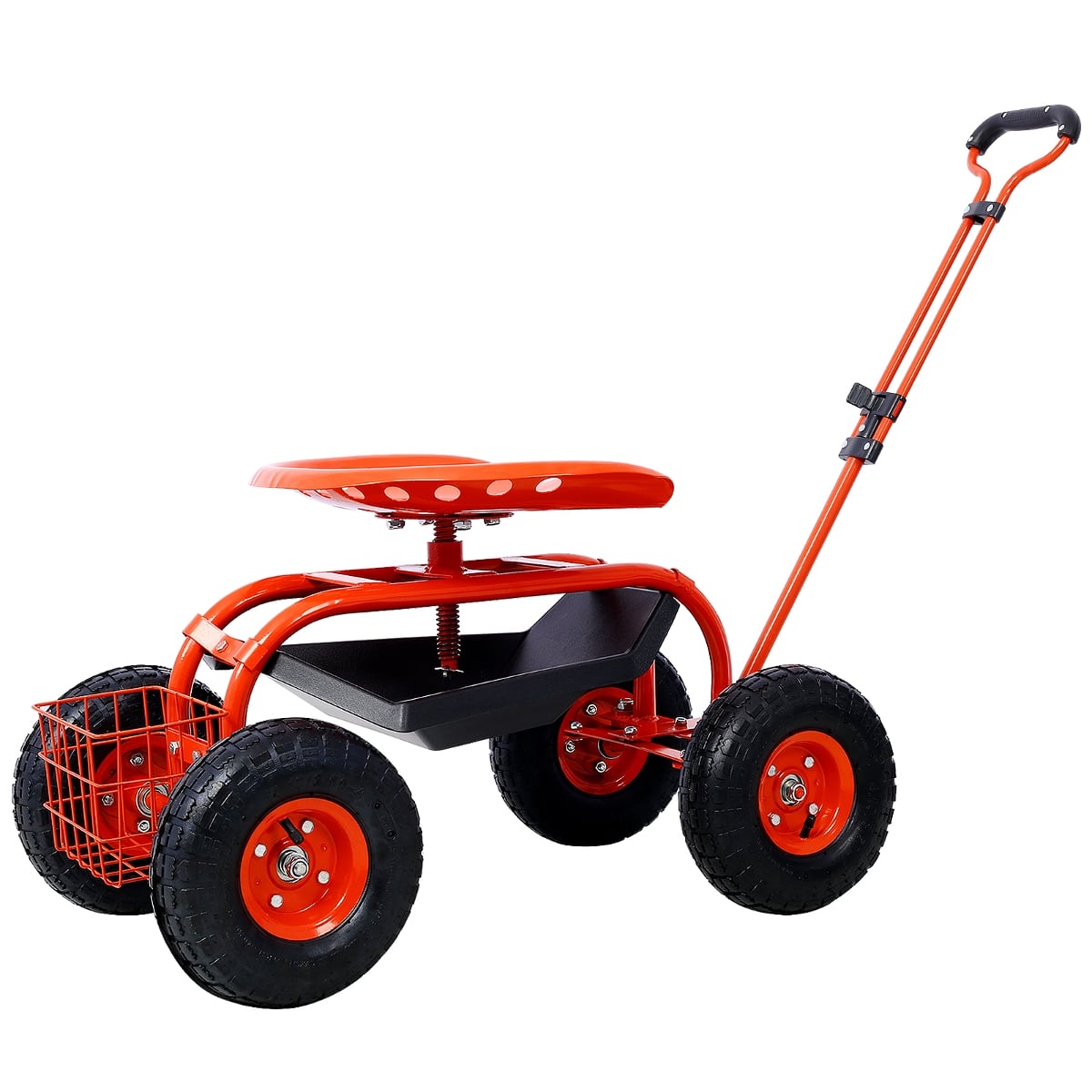 Loheer - Rolling Garden Scooter Cart with Seat, 2-in-1 Garden Kneeler and Scooter