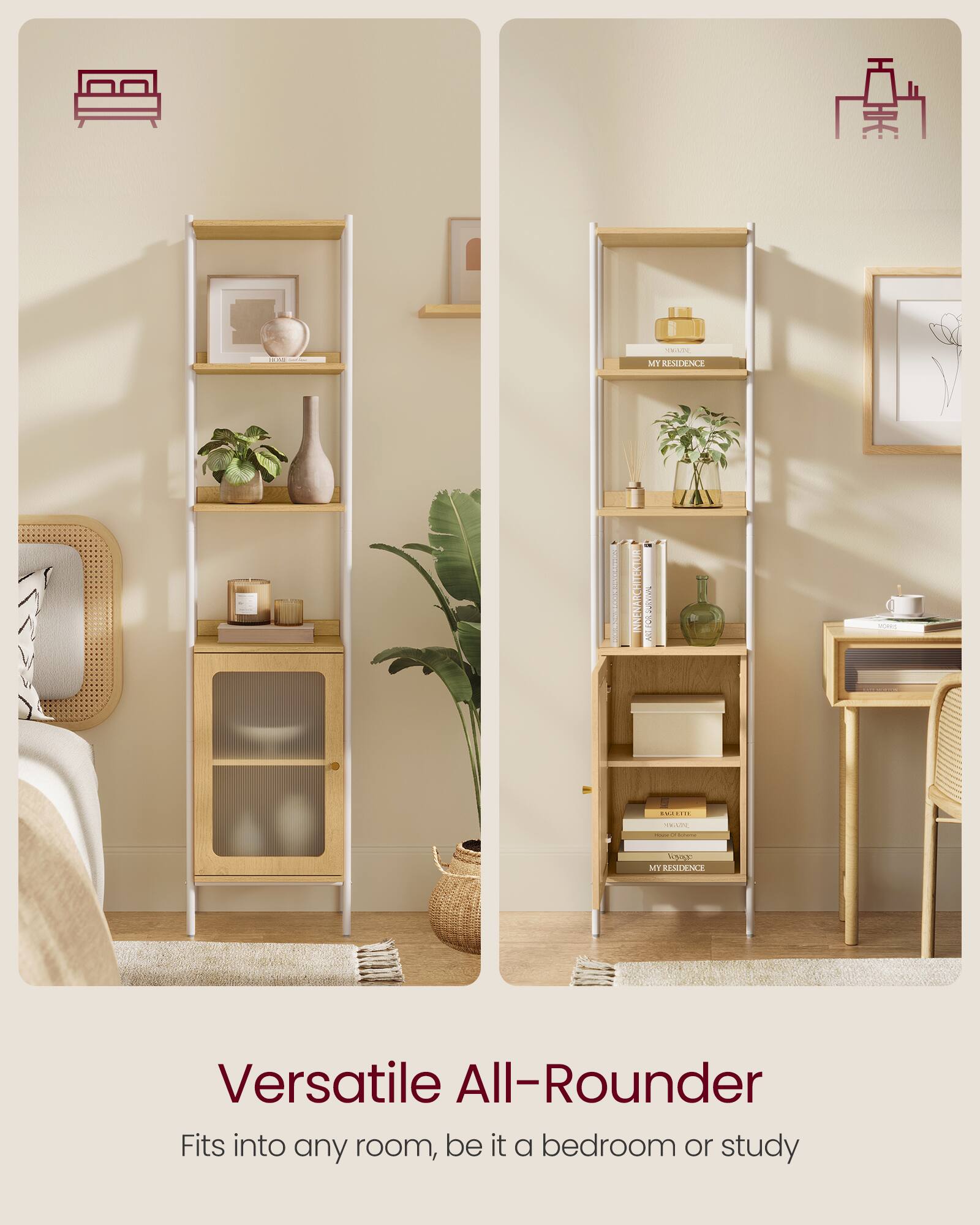 Versatile All-Rounder  
Fits into any room, be it a bedroom or study