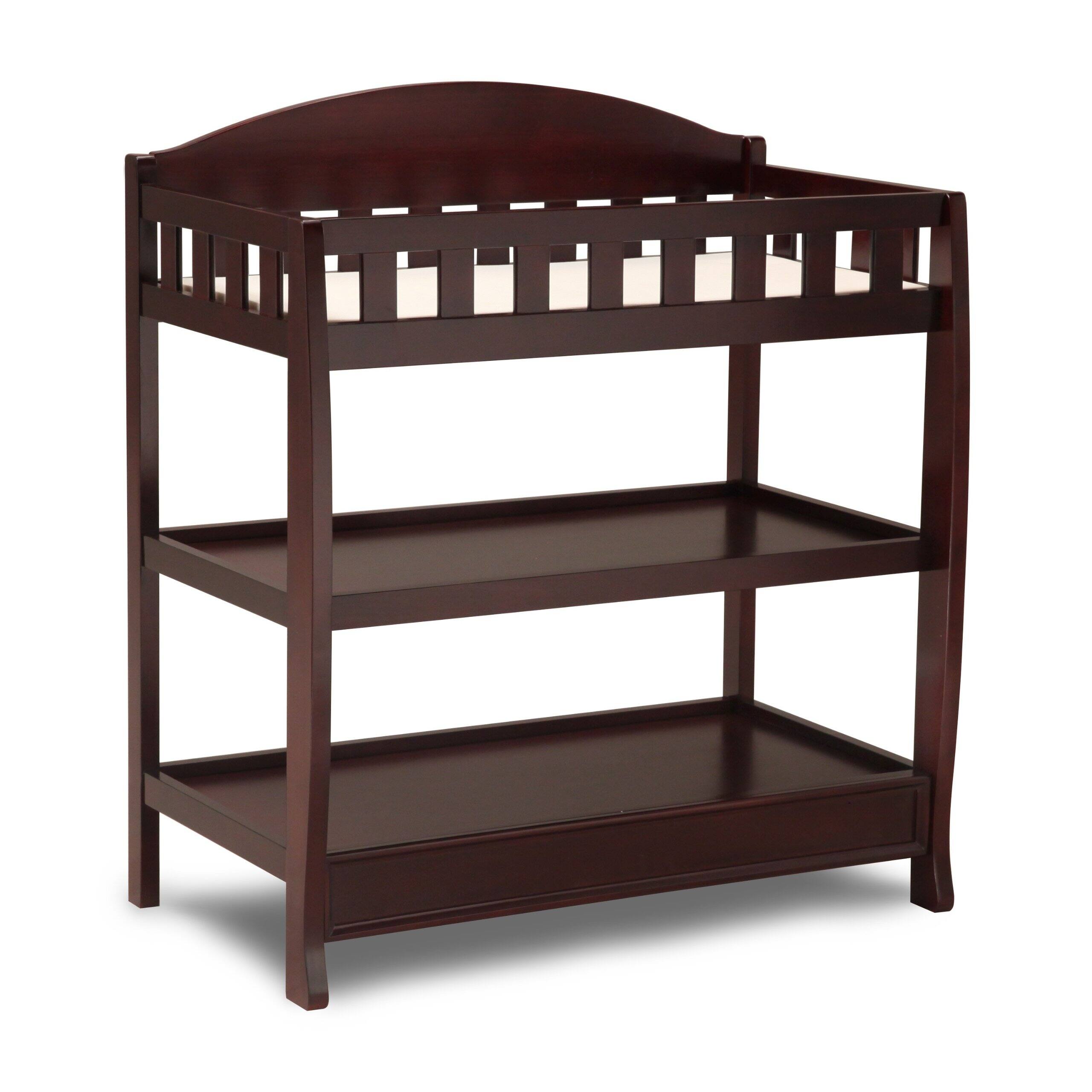 JETRANSPORT Changing Table With Pad White Strong and sturdy wood ...