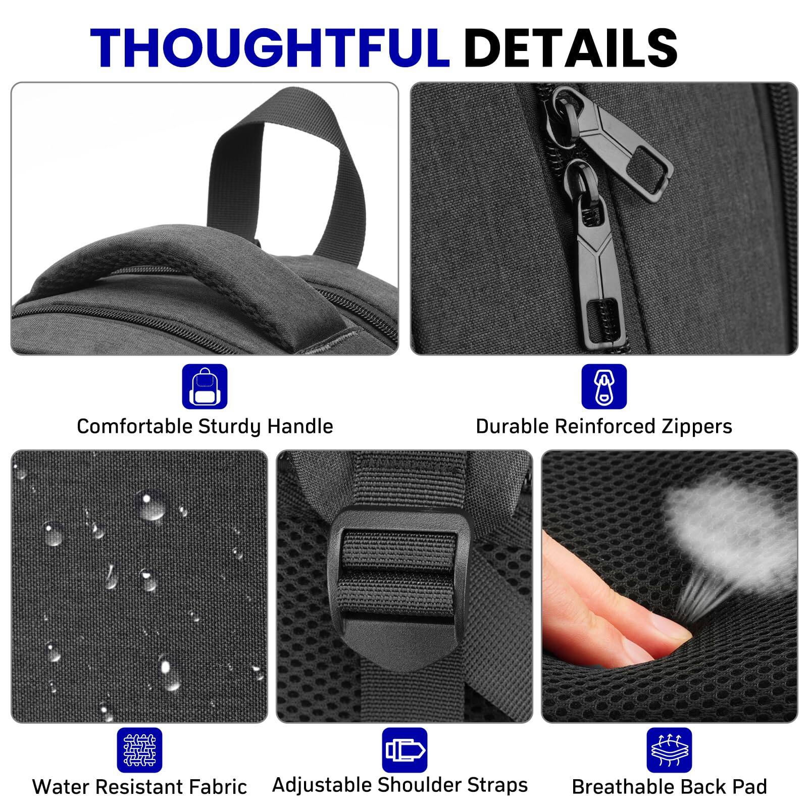 Alt View 1. Live At Space - School Laptop Backpack For Women Men  15 6 Inch College High Backpacks With Usb Charging Port Waterproof Travel Pack - Grey-15.6 inch.