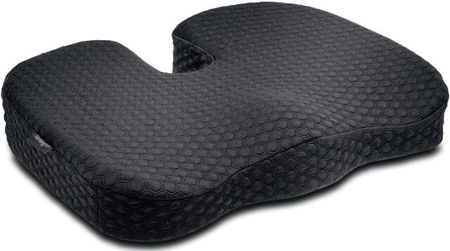 Front. Kensington - Cooling Gel Cushion Seat Rest K55807WW - Black.