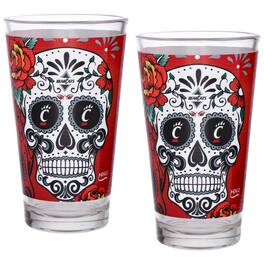 Indigo Falls - Cincinnati Bearcats Two-Pack 16oz. Dia De Los Muertos Pint Glass Set - Multicolor