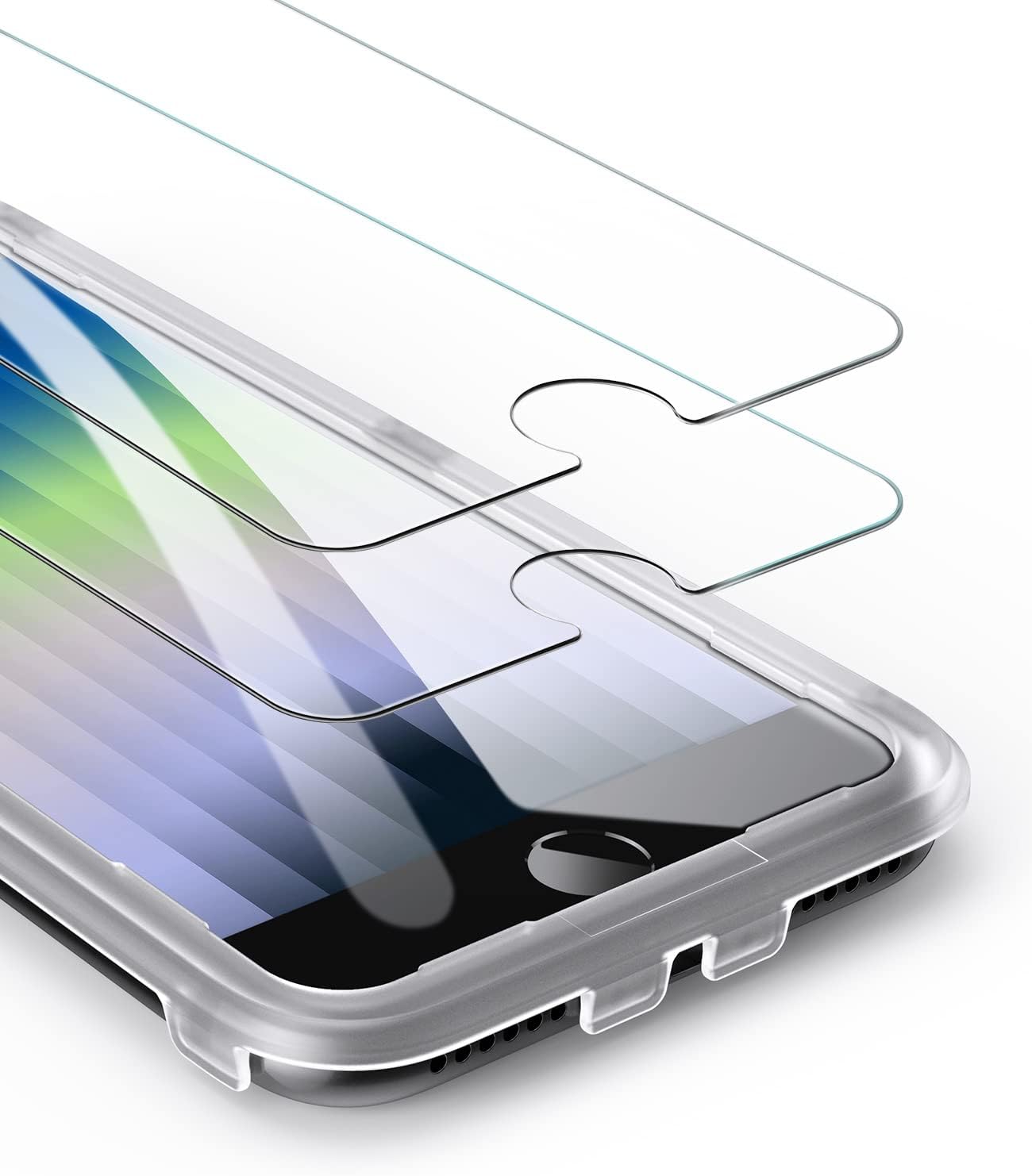 Alt View 4. UNBREAKcable - 2-Pack Screen Protector Tempered Glass for iPhone 11/XR - Clear.