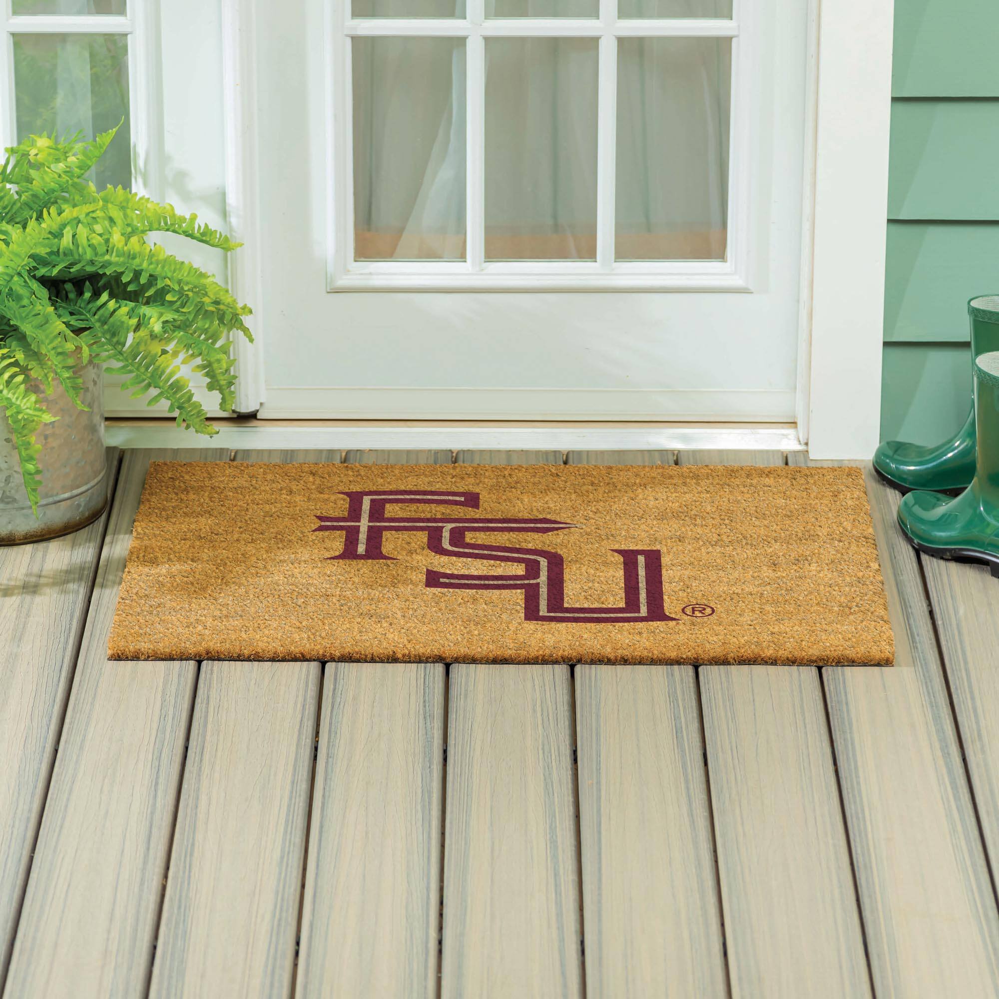 Alt View 3. Evergreen Enterprises - Florida State Seminoles 24" x 36" Outdoor Team Logo Coir Mat - Brown.