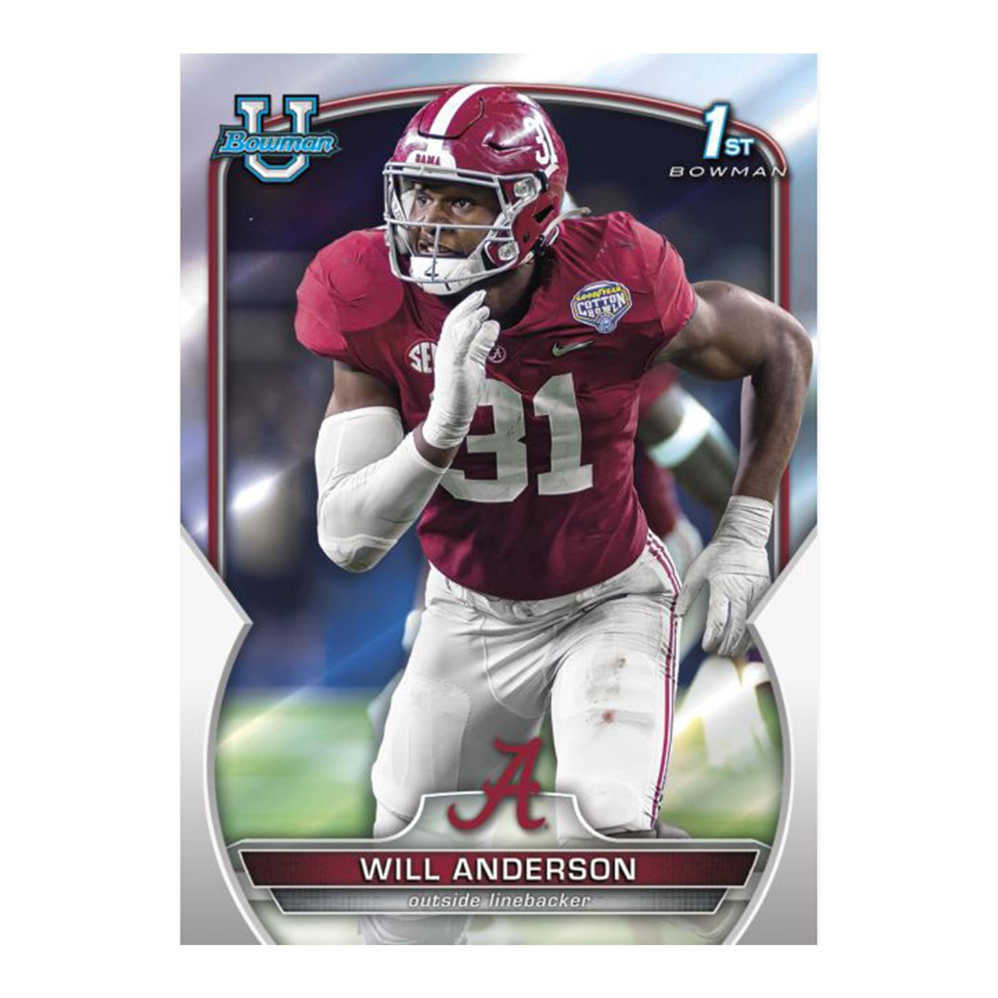 Bowman U DAMA 3 1 ST BOWMAN COTTON SE 31 A WILL ANDERSON outside linebacker