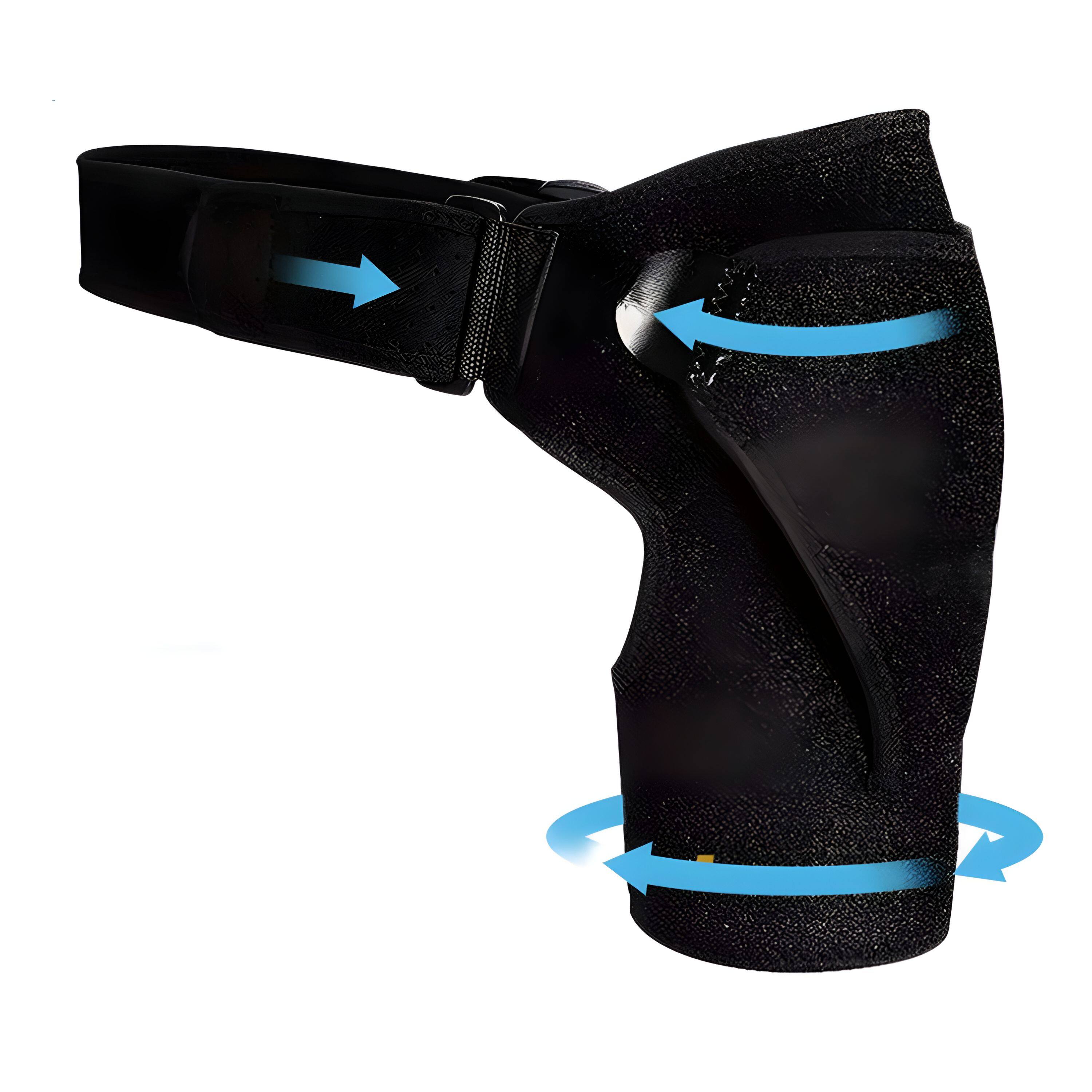 Front. Kitcheniva - One Size Shoulder Brace Support Compression Sleeve - Black.