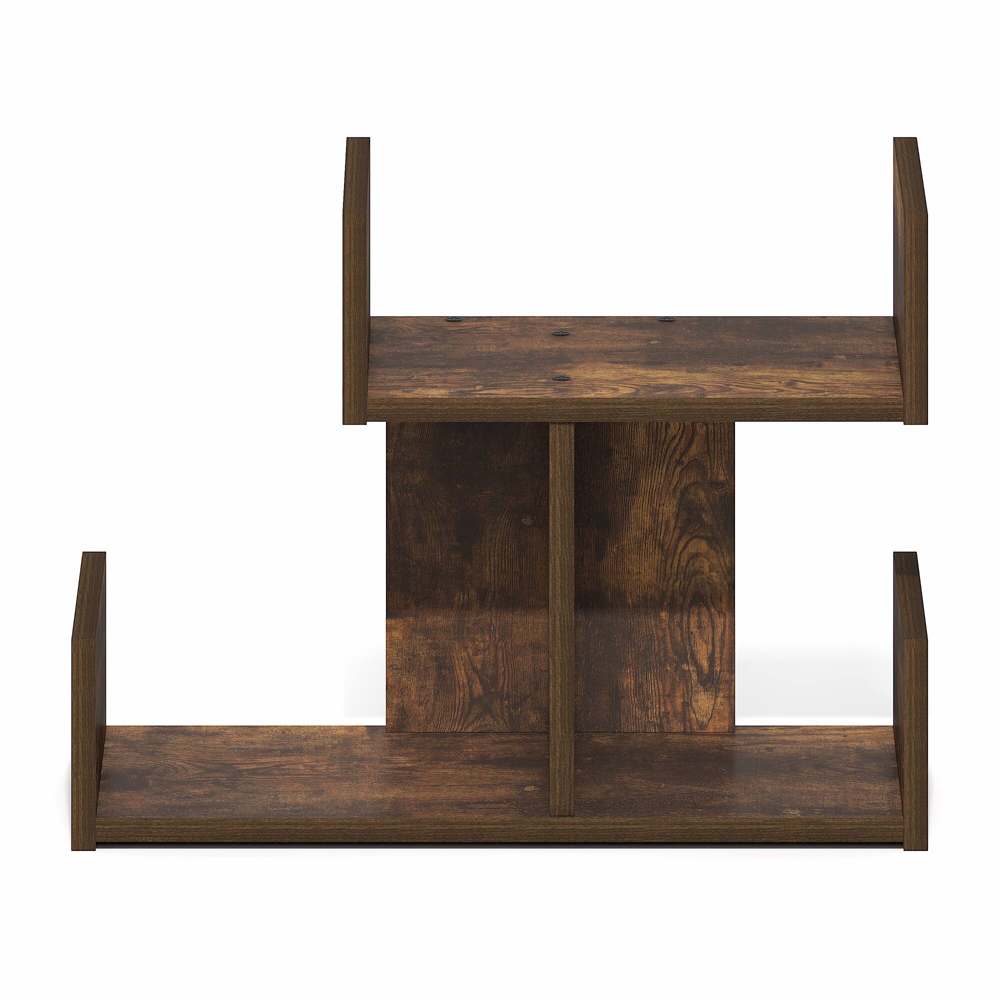 Alt View 5. Furinno - HERMITE Desk Organizers and Accessories, 2-Tier U-shape Office Organization Shelf, Desk Top Book Shelf - Amber Pine.