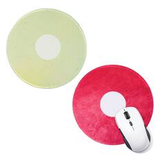 Front. Unique Bargains - 2pcs Donut Round Mouse Pad 7.9" Donut Printed Non-Slip Rubber Desk Mat for Office Home Laptop Computer Desk Accessories - Cream Yellow, Pink.