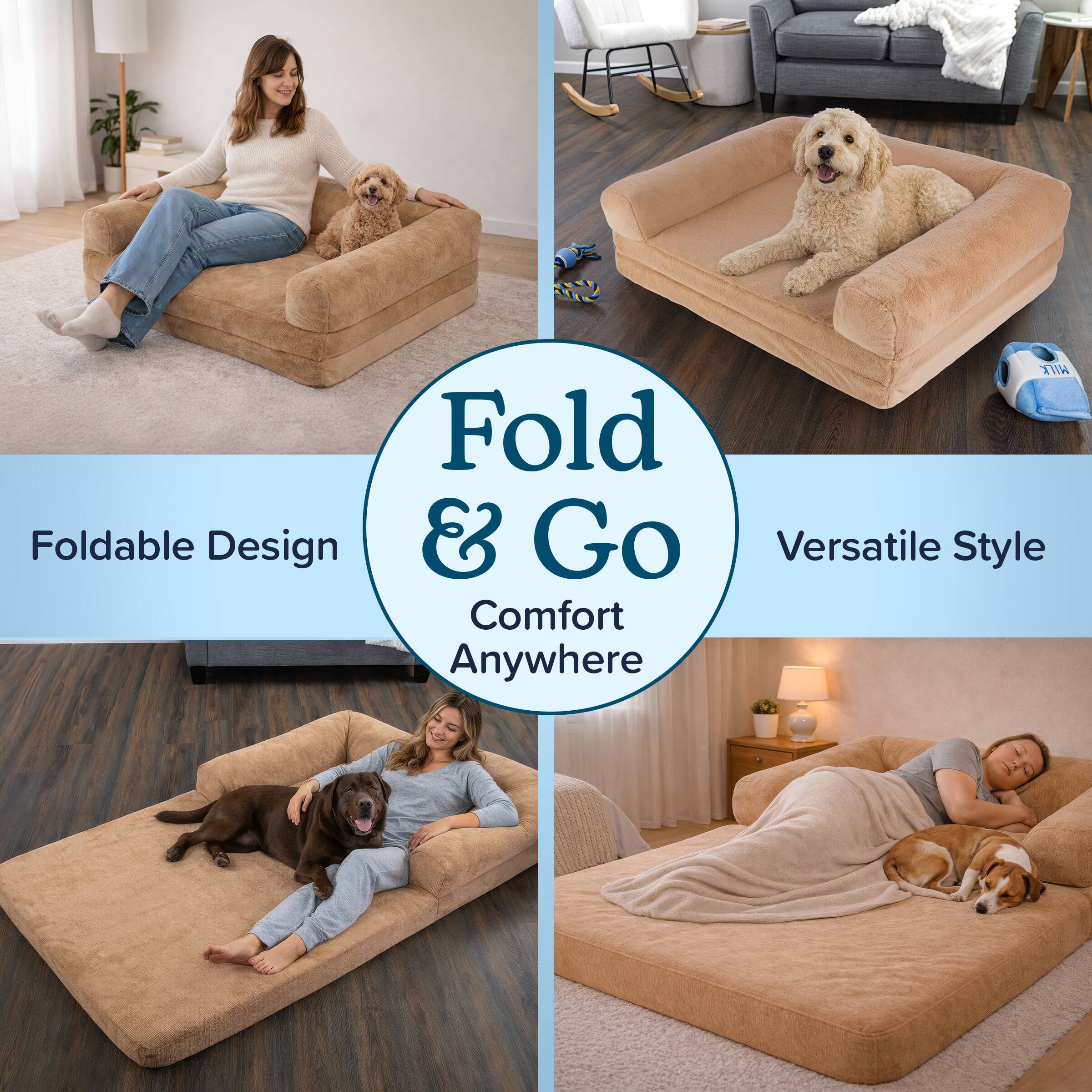 Fold & Go  
Foldable Design  
Versatile Style  
Comfort Anywhere