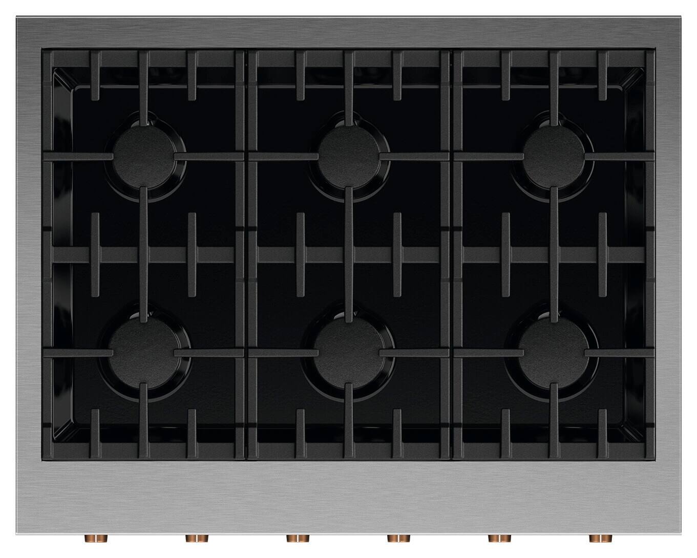 Alt View 12. Fisher & Paykel - Pro Rangetop Dial Kit, 36 in, 6 Burner - Dark Copper.