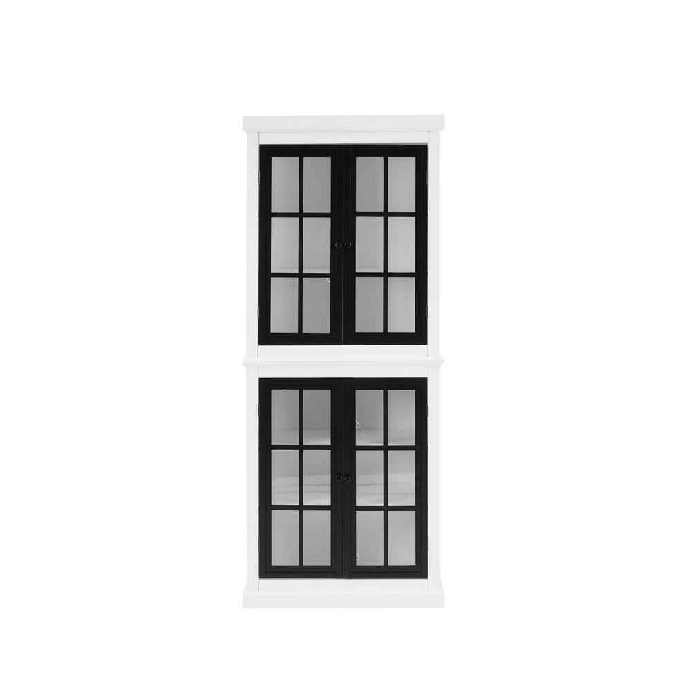 Alt View 6. Crosley Furniture - Cecily Tall Kitchen Storage Pantry - 2 Stackable Pantries - White.