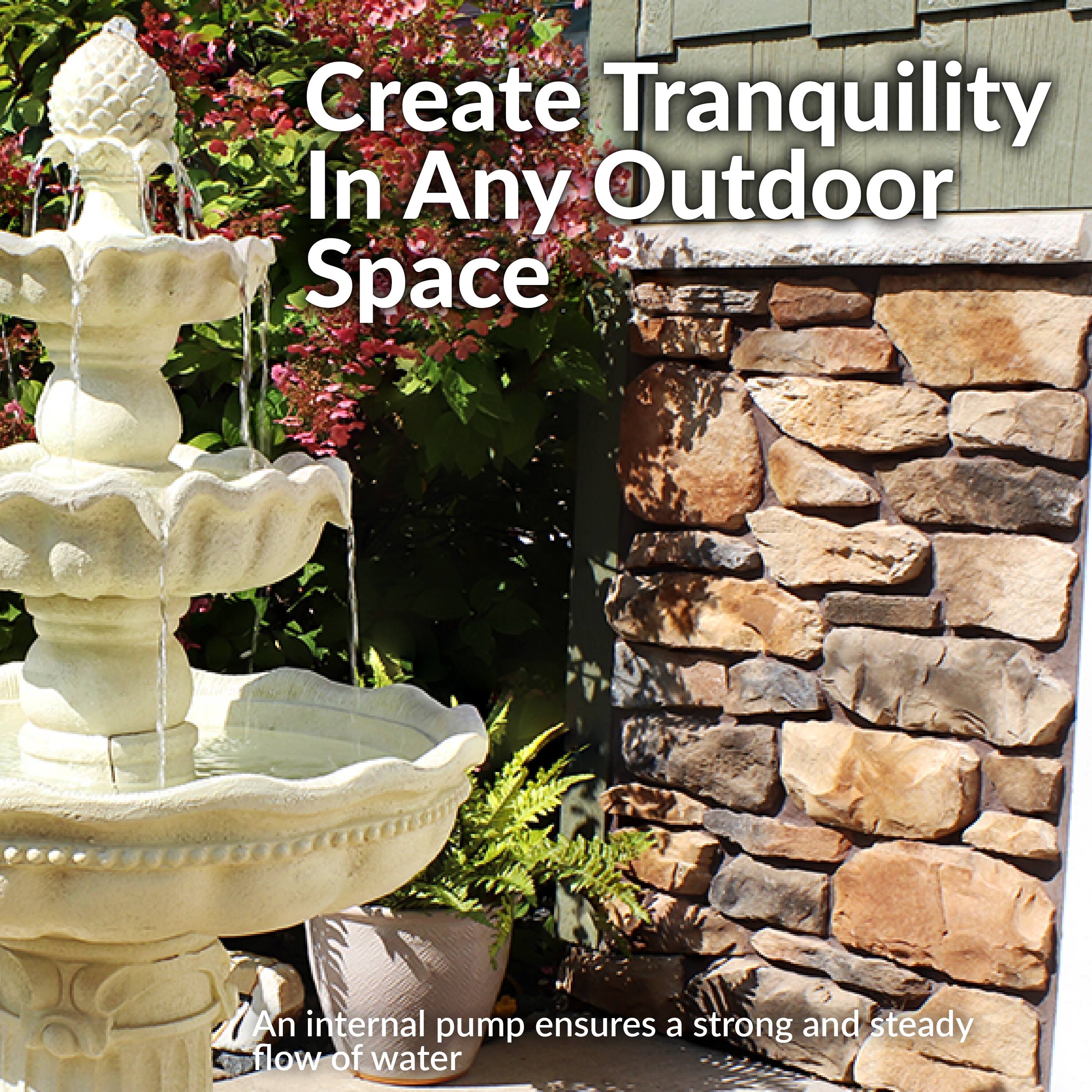 Create Tranquility In Any Outdoor Space

An internal pump ensures a strong and steady flow of water
