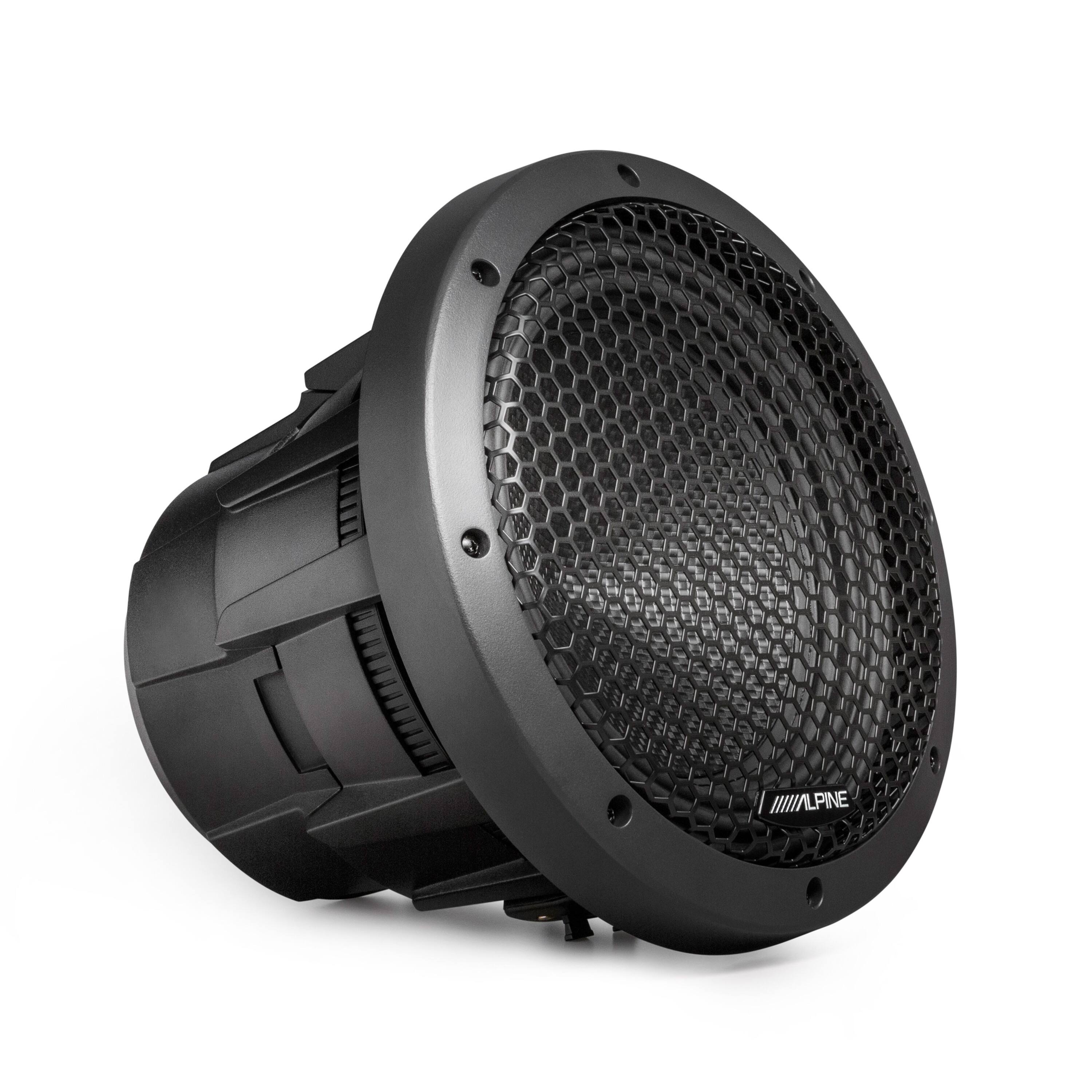 Front. Alpine - Alpine HDZ-W10 10" Subwoofer | 800W RMS, Dual 4-Ohm Coils, Grille incl. - Black/Gray.