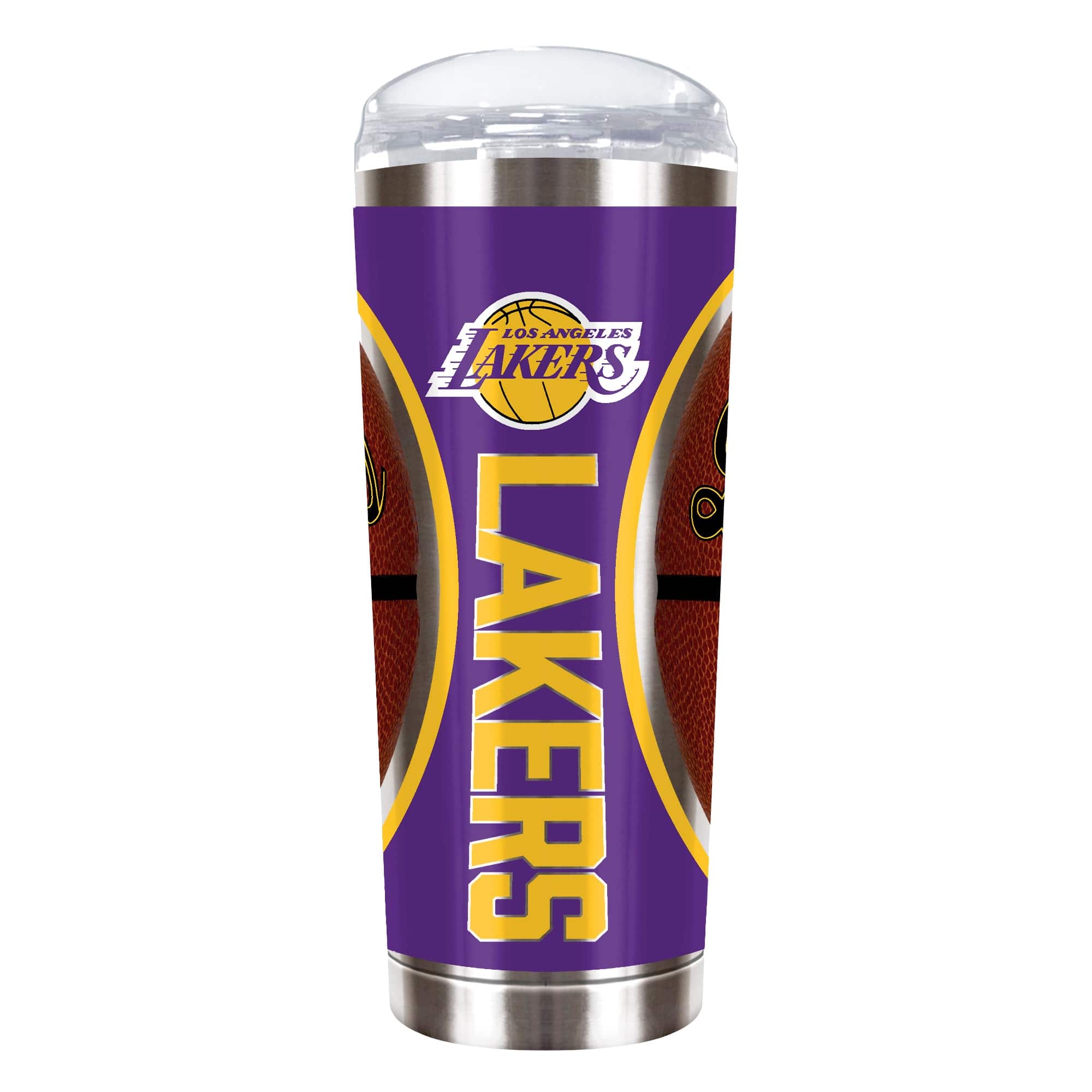 Great American Products - Los Angeles Lakers 18oz. Roadie Game Ball Tumbler - Brown