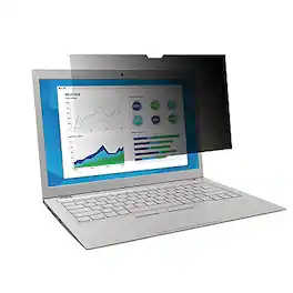 3M - Anti-Glare Privacy Filter for 14" Widescreen Laptop with COMPLY Attachment System, 16:9 Aspect Ratio - Clear