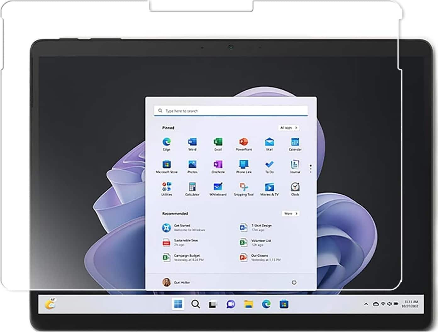 SaharaCase - Ultra Strong Tempered Glass Screen Protector for Microsoft Surface Pro 12 - Clear - Front_Zoom