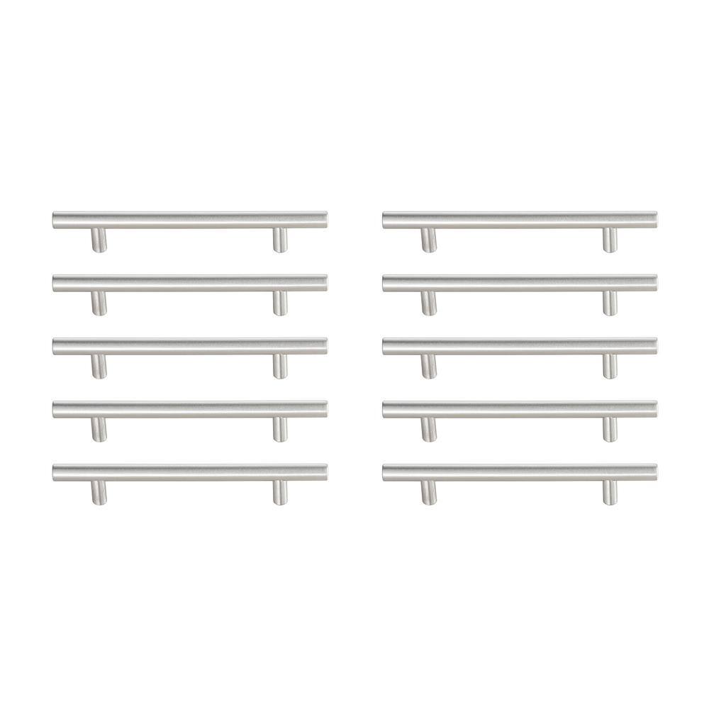 Alt View 2. Elegant Decor - Quinn 5" Center to Center Brushed Nickel Bar Pull Multipack (set of 10) - Brushed Nickel.