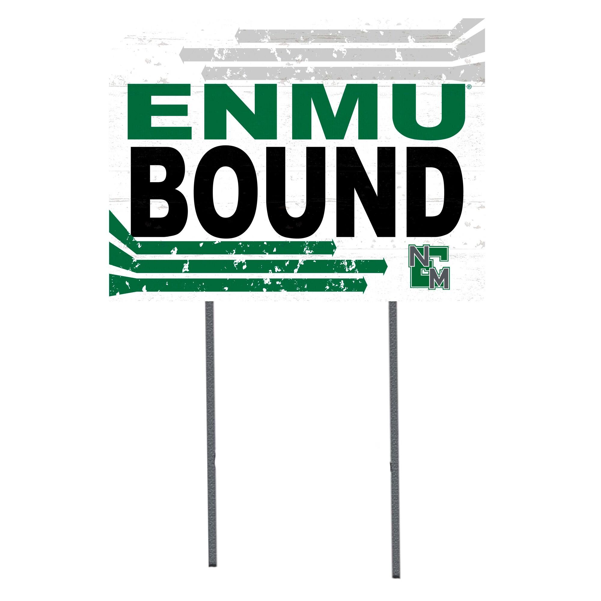 White Eastern New Mexico Greyhounds 18" x 24" Bound Yard Sign
