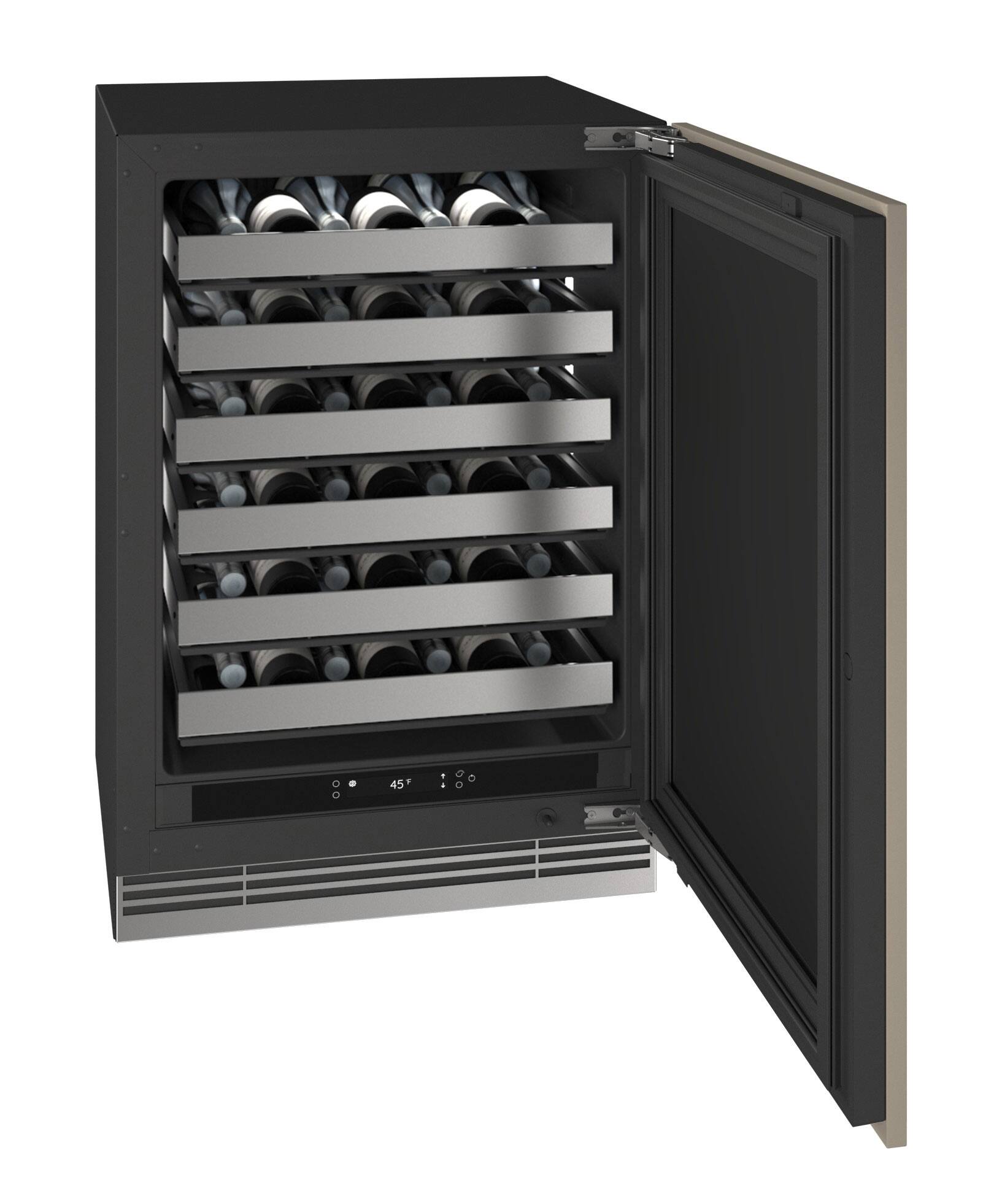 Alt View 2. U-Line - 24"W. 5.1 Cu.Ft. Built-In Wine Refrigerator - Panel Ready - Panel Ready.