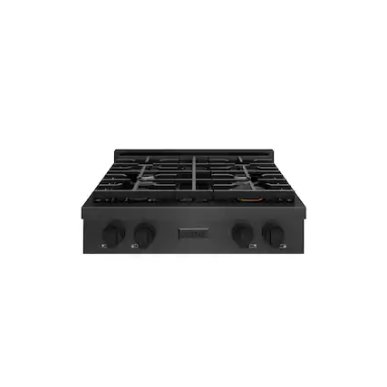 Front. ZLINE - ZLINE 30 in. Paramount Gas Rangetop with 4 Burners and Porcelain Cooktop in Black Satin Steel (SRTBS-30) - Black Satin Stainless Steel.