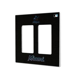 Keyscaper - Miami Marlins Solid Double Rocker Light Switch Plate - Multicolor